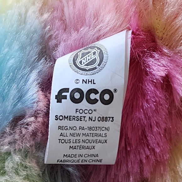 Llama Plush Rainbow Plushie Cute Stuffie 12" Soft Toy Tie Dye Fun Hug NHL FOCO - Picture 9 of 16